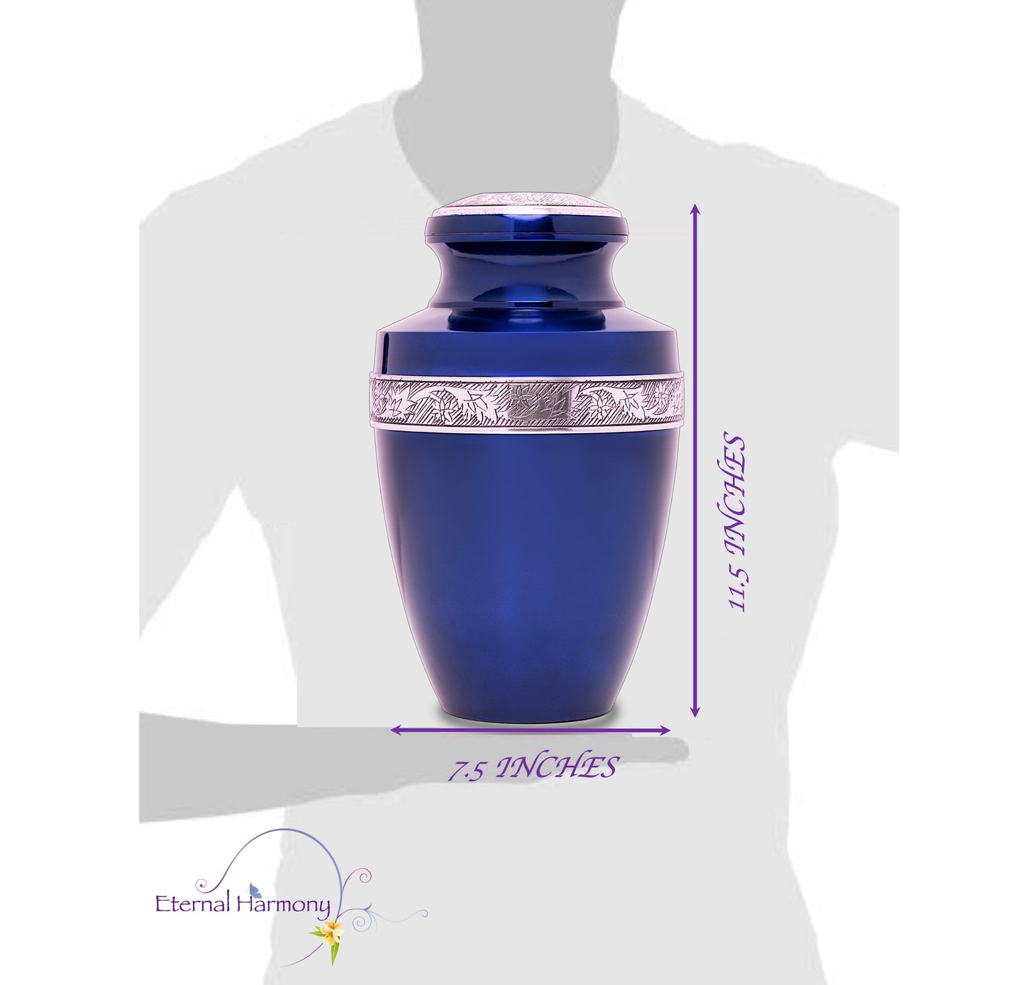 Adult Urn in Eternity Navy Blue