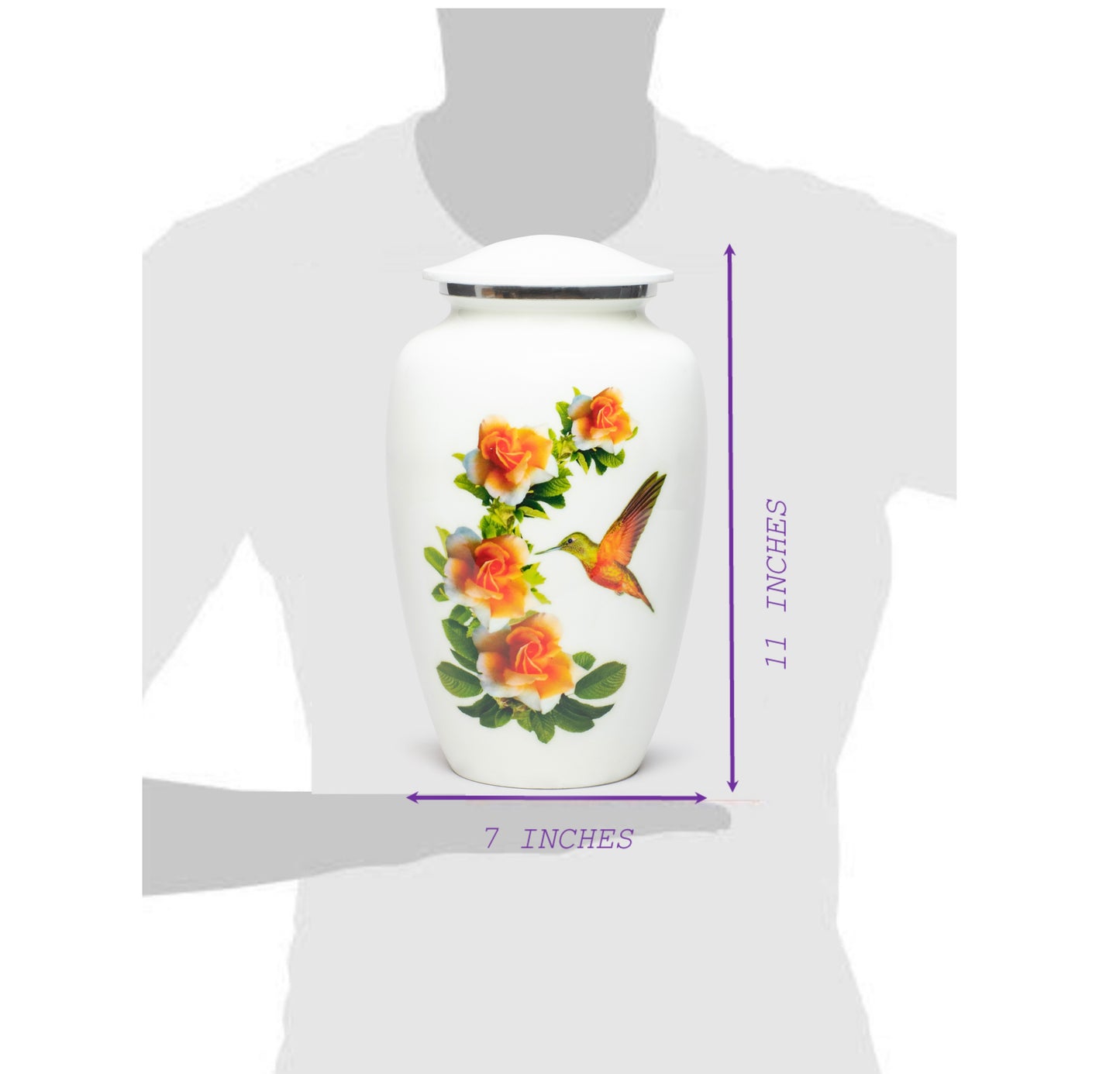 Adult Urn Large in White hbird