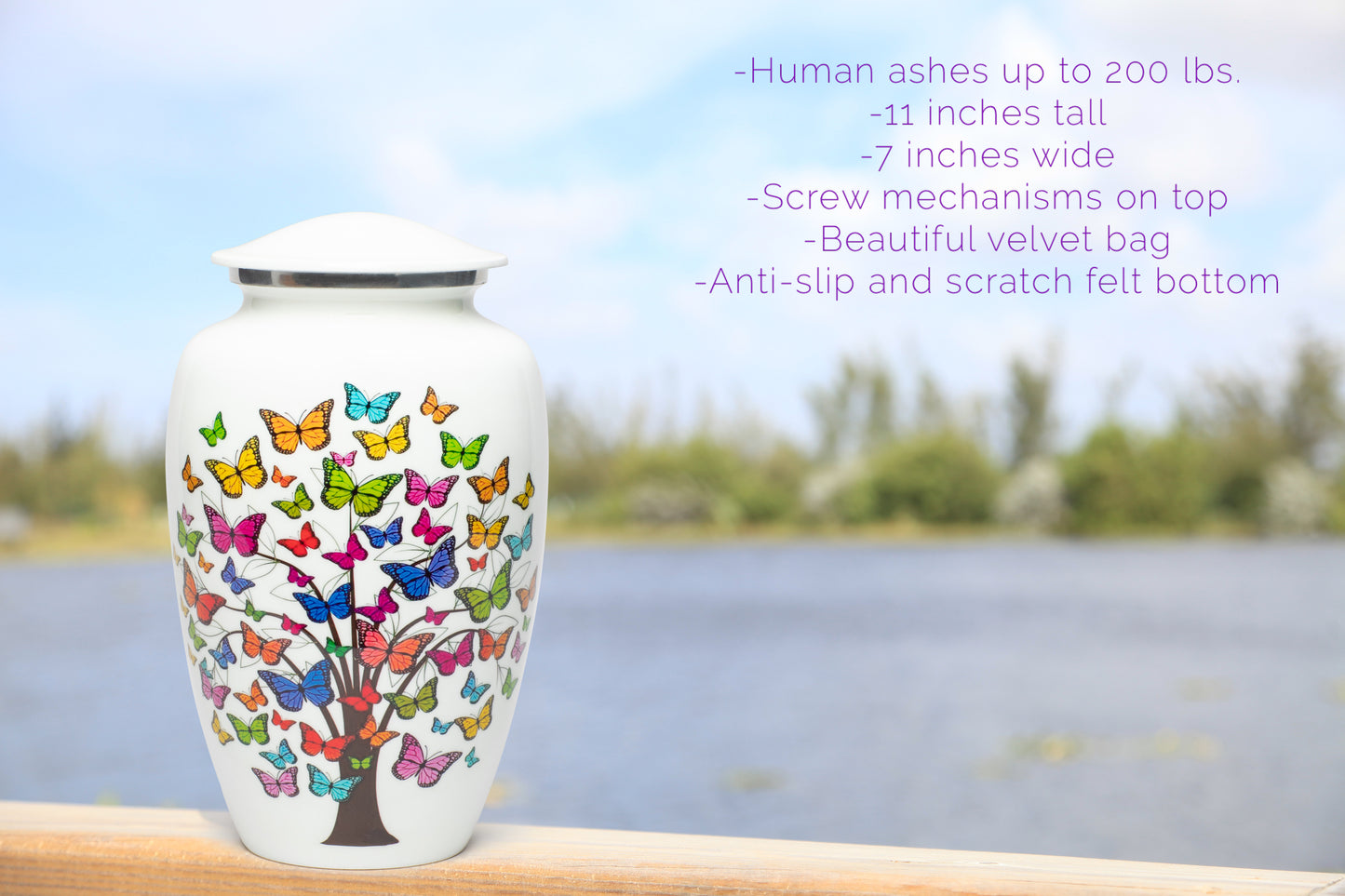 Adult Urn Large in Borboleta