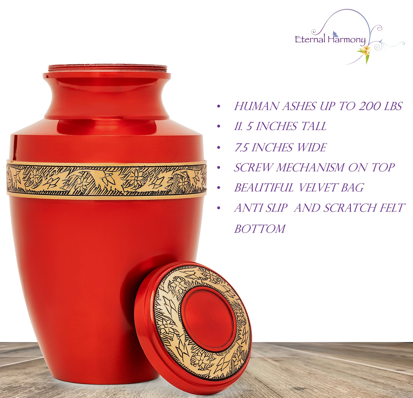 Adult Urn in Eternity Dark Red