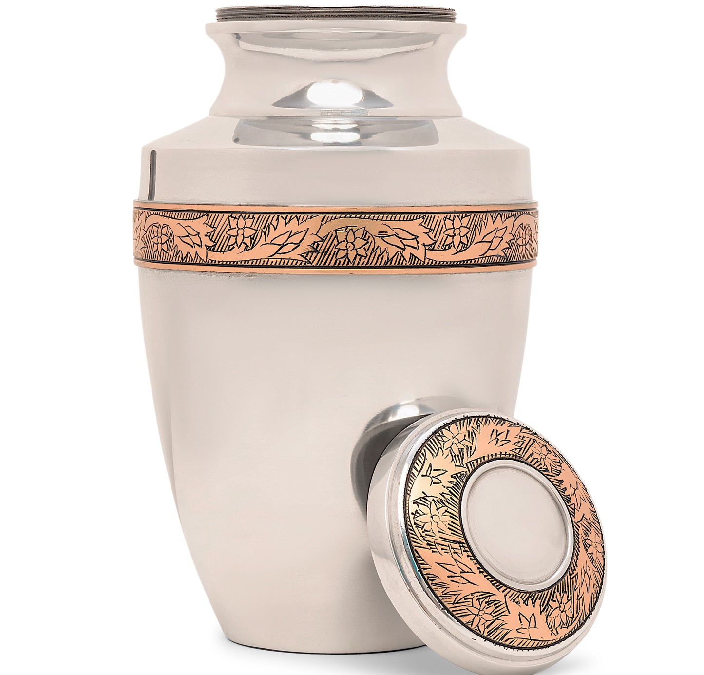 Adult Urn in Eternity Silver Gold