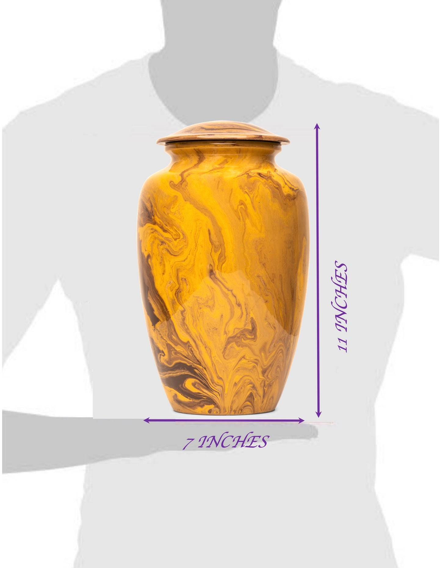 Adult Urn in Gold Milo