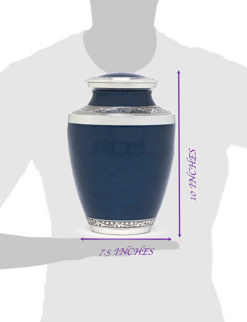 Adult Urn in Blue Peace