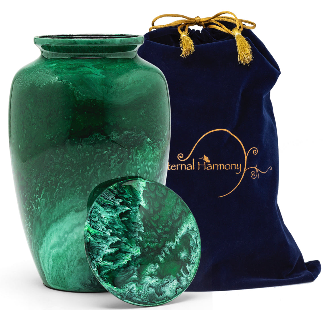 Adult Urn in Green Milo