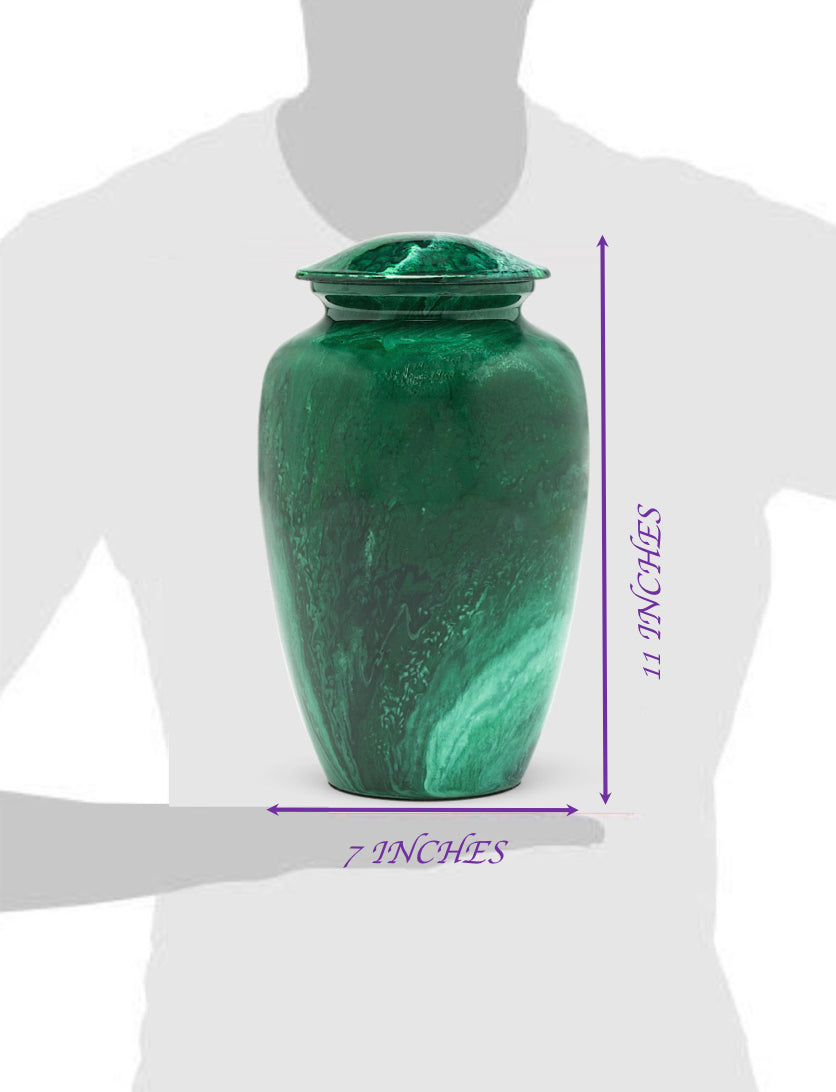 Adult Urn in Green Milo