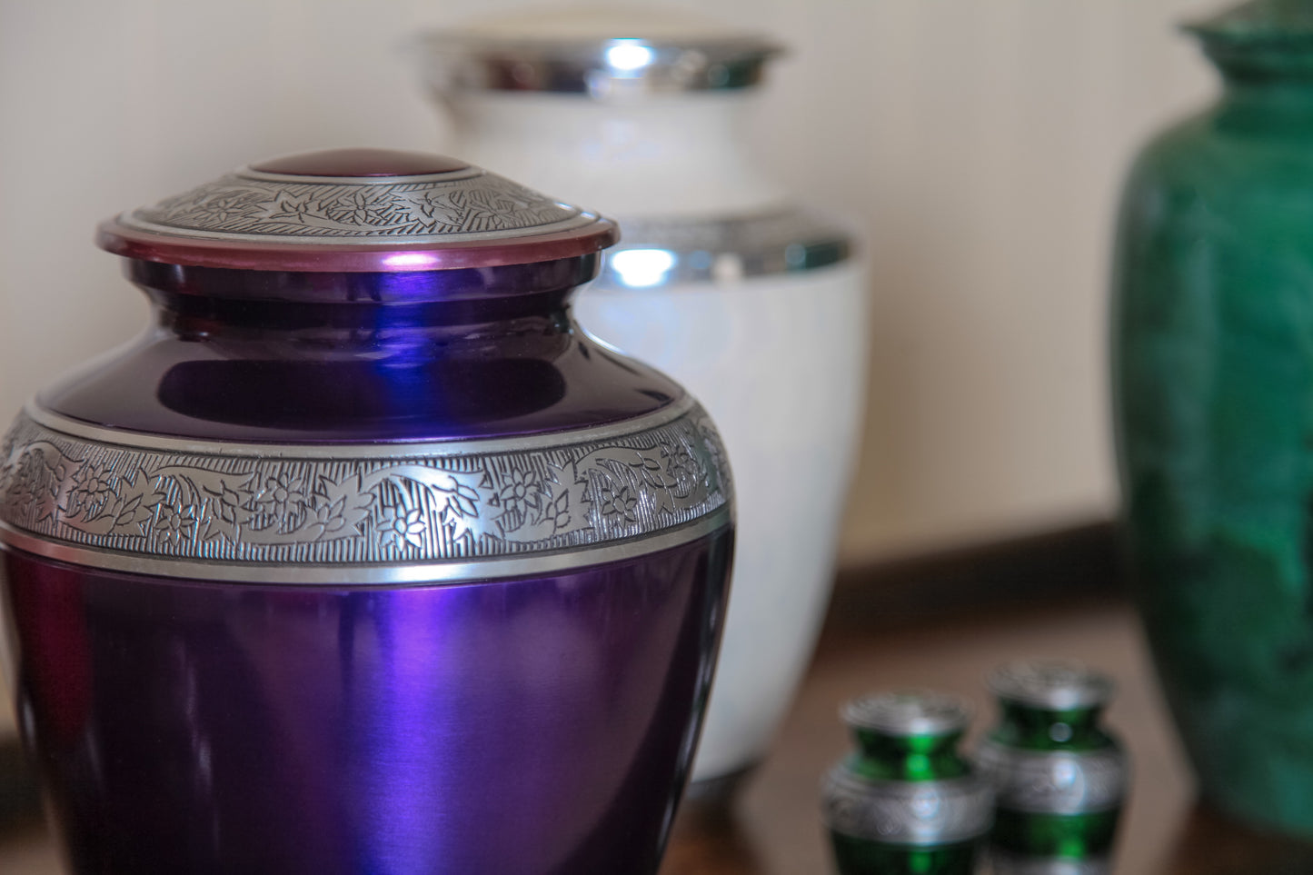 Adult Urn in Purple Lotus