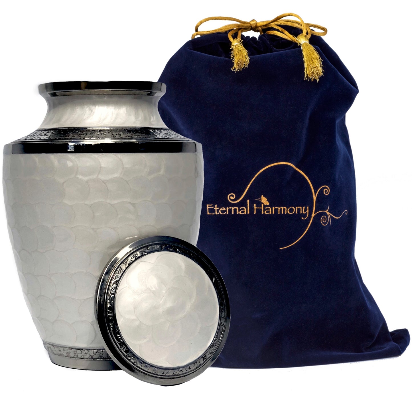 Adult Urn in White Pearl