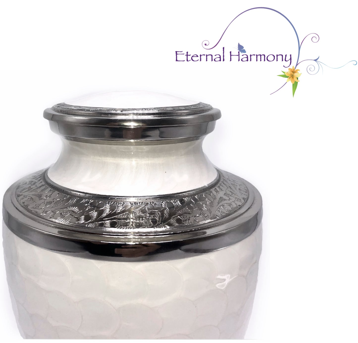 Adult Urn in White Pearl