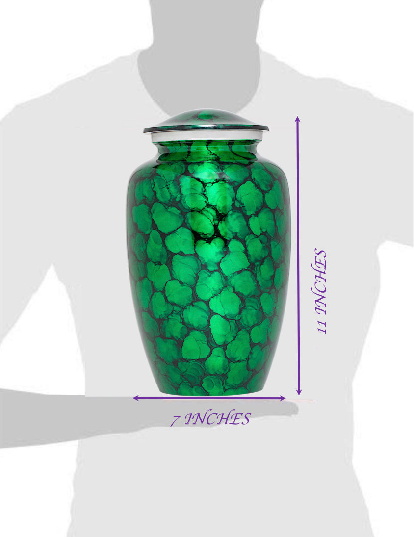 Adult Urn in Cloud Green