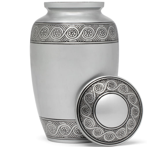 Adult Urn in Silver Veranda