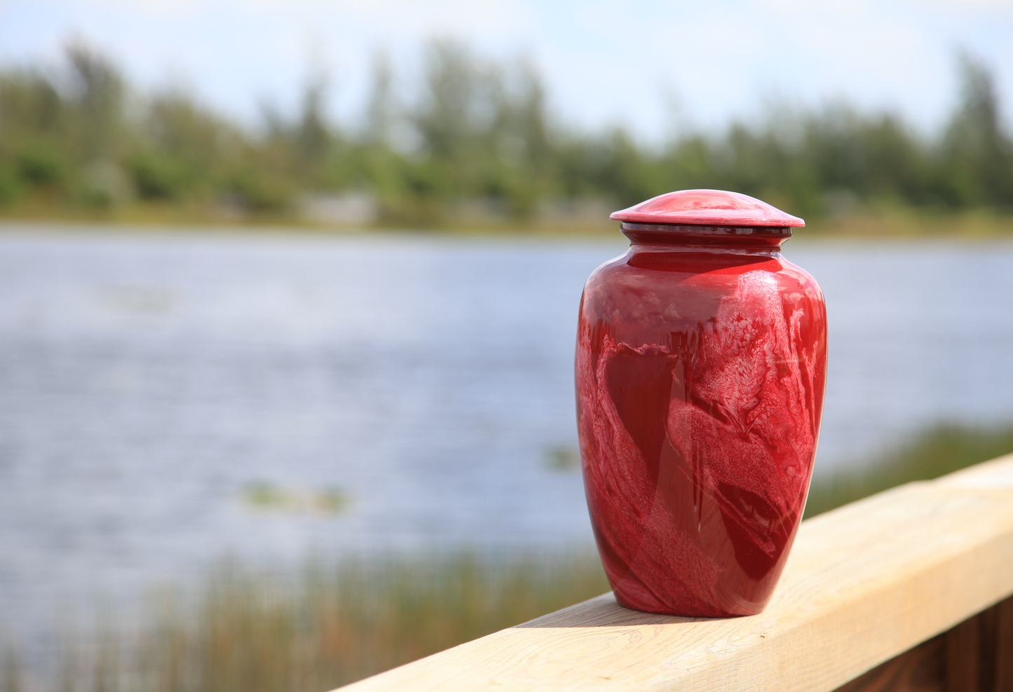 Adult Urn in Red Milo