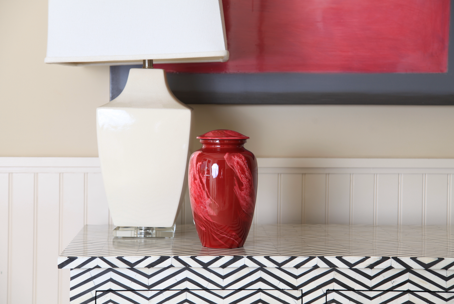 Adult Urn in Red Milo