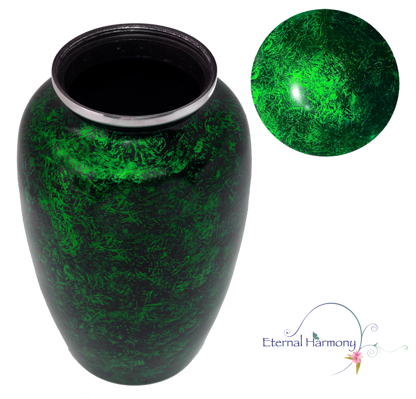Adult Urn in Silver Green