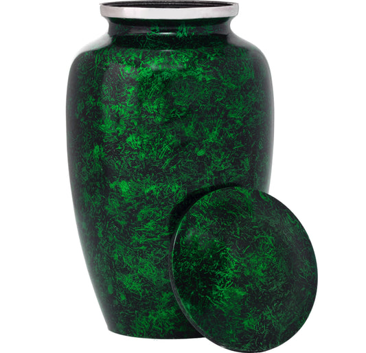 Adult Urn in Silver Green