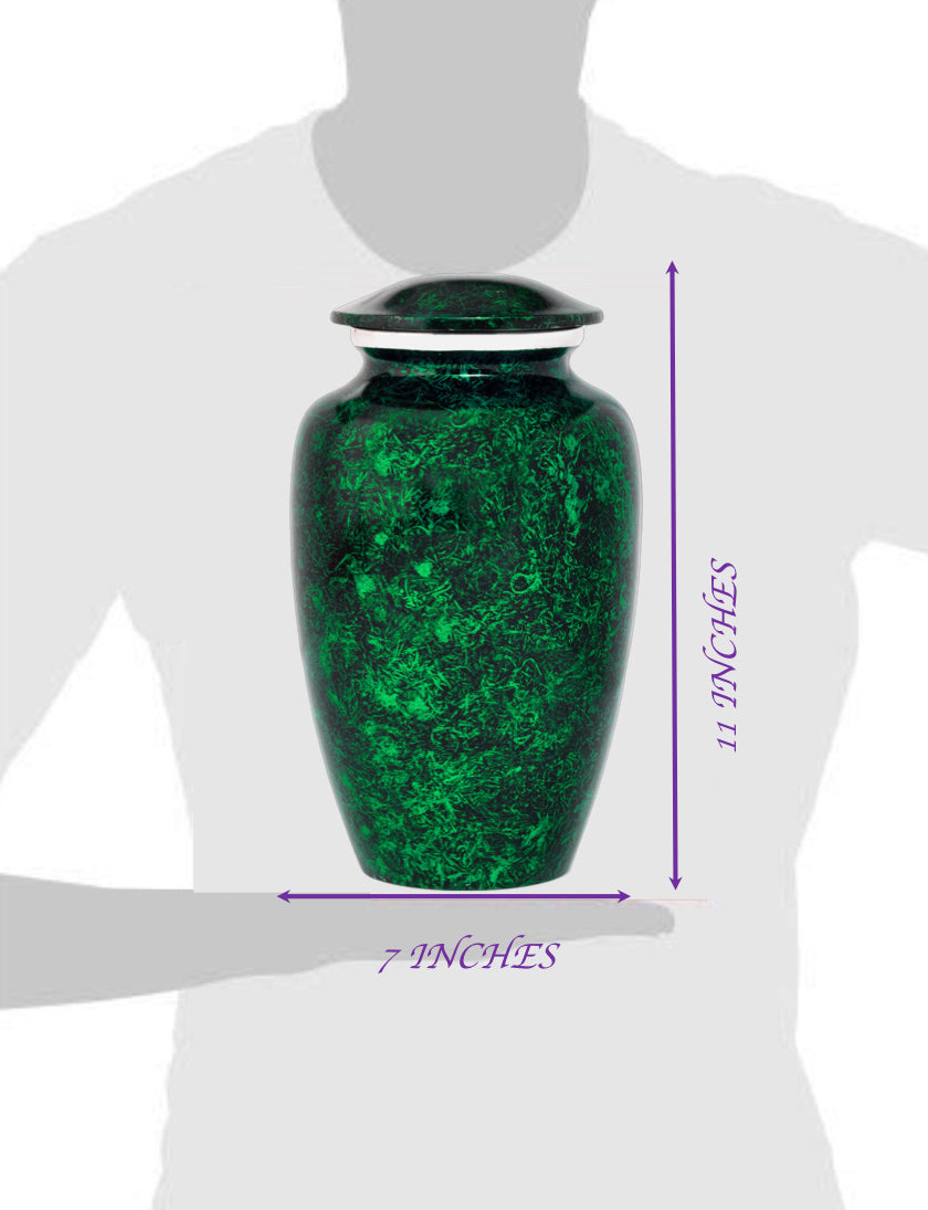 Adult Urn in Silver Green
