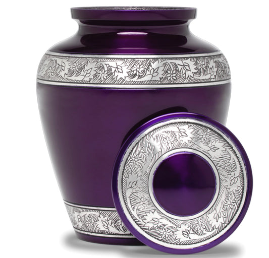 Adult Urn in Purple Lotus