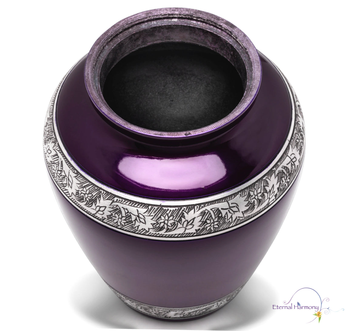 Adult Urn in Purple Lotus