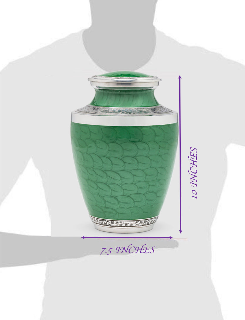 Adult Urn in Green Pearl