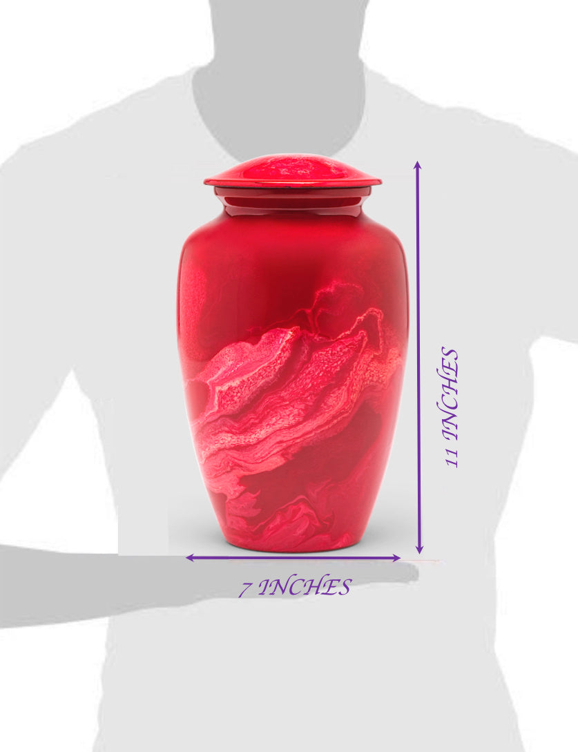 Adult Urn in Red Milo