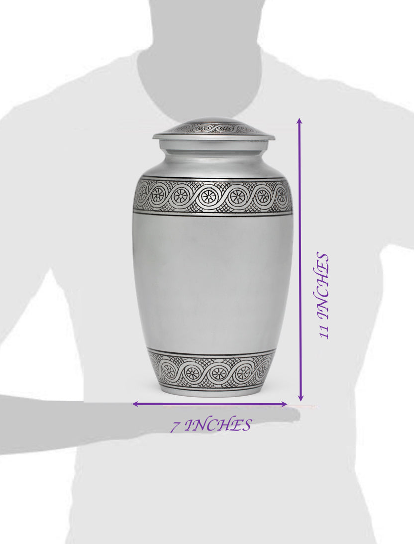 Adult Urn in Silver Veranda