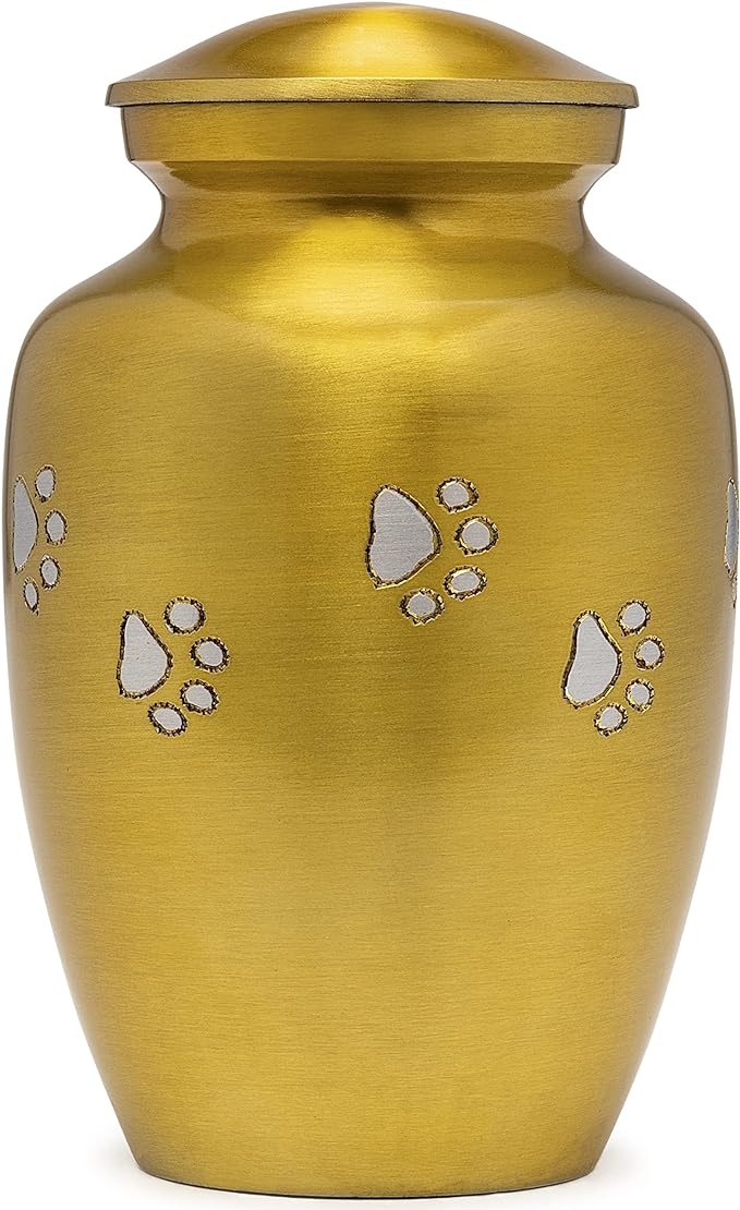 Dogs and Cats Urn with Beautiful Velvet Bag (Copper, Medium)