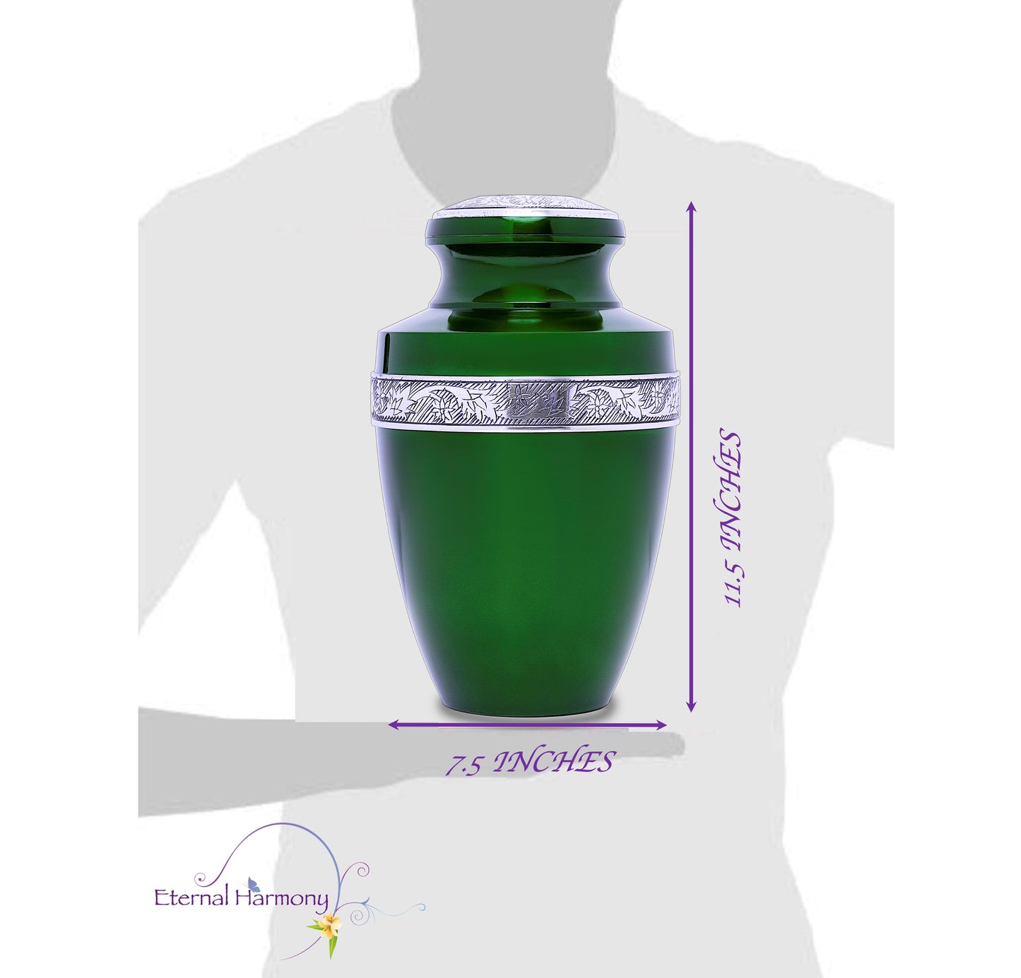 Adult Urn in Eternity Green