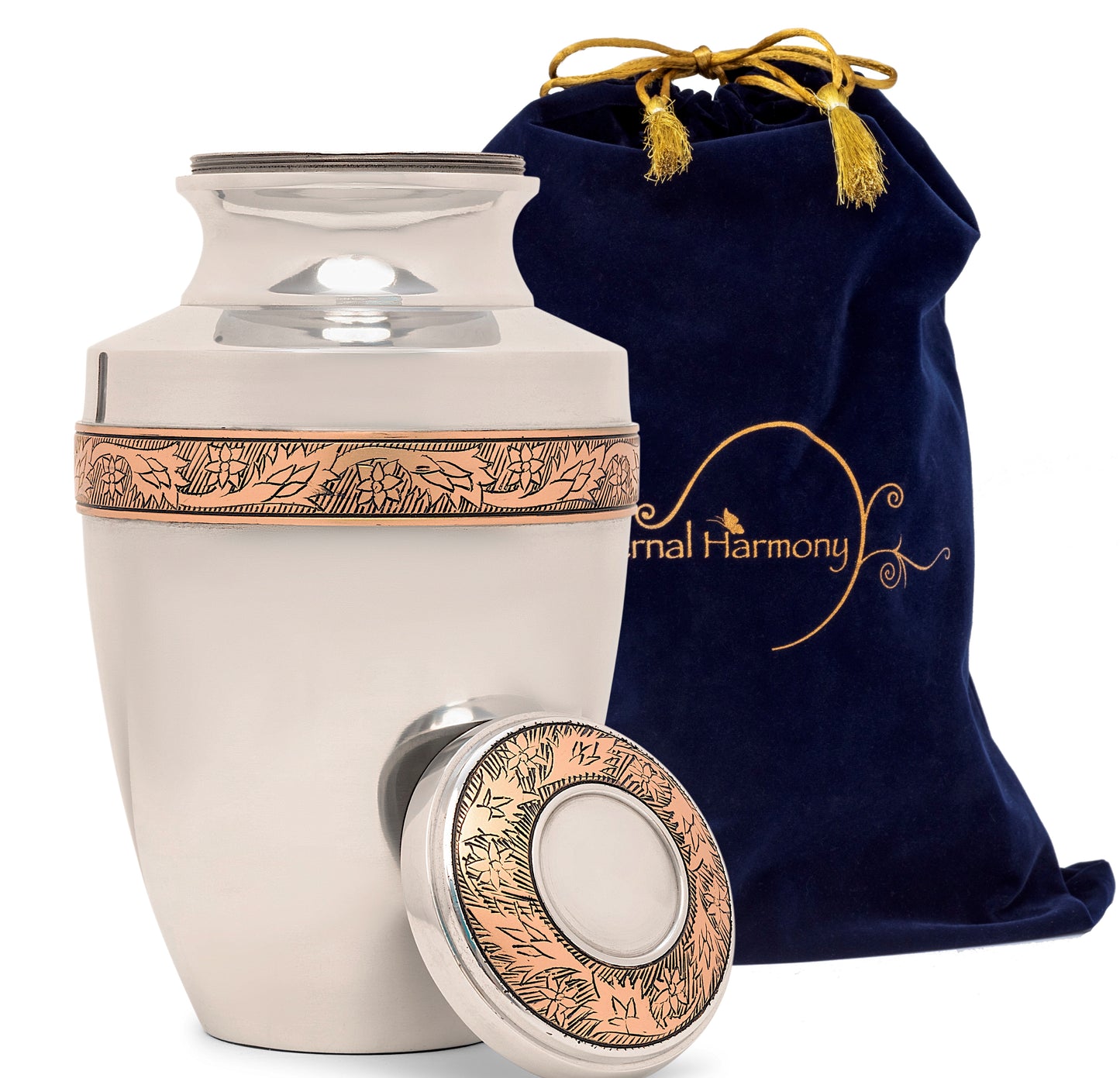 Adult Urn in Eternity Silver Gold