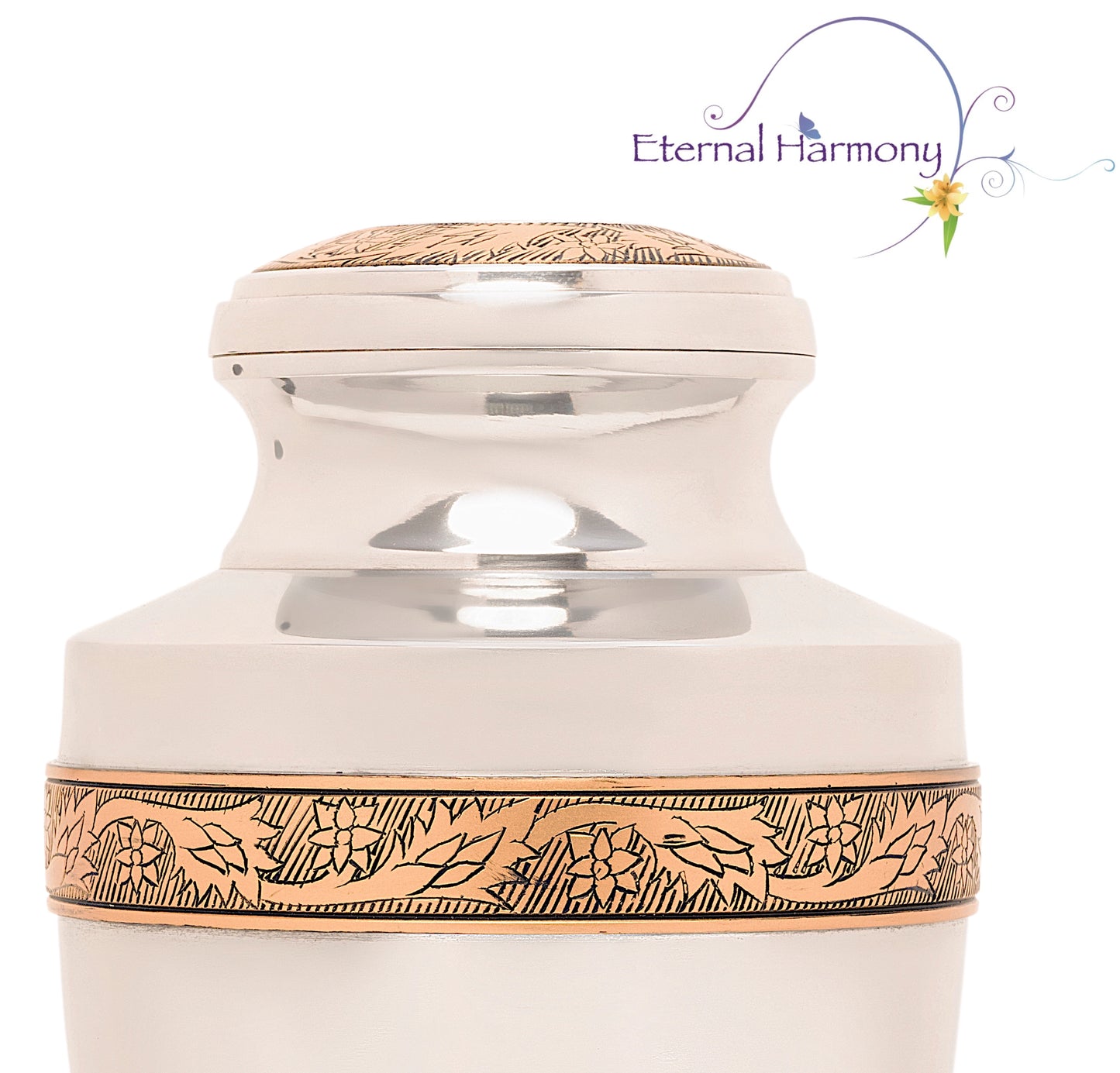 Adult Urn in Eternity Silver Gold