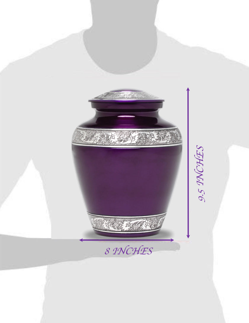 Adult Urn in Purple Lotus